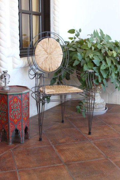Terrace with Terracotta Tile Floor